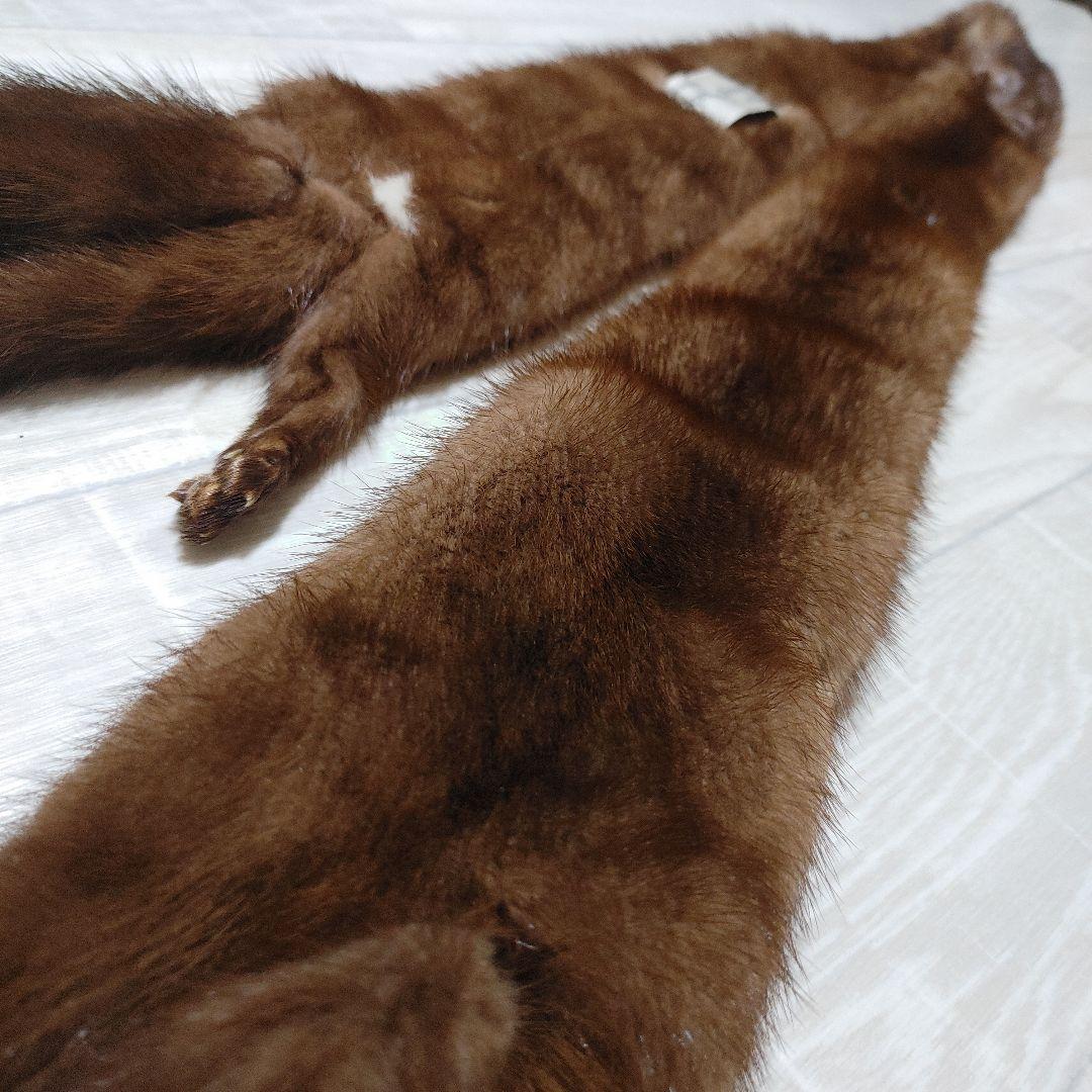 デミバフ ミンクファー ロングマフラー 足付き しっぽ付き フランス Paris