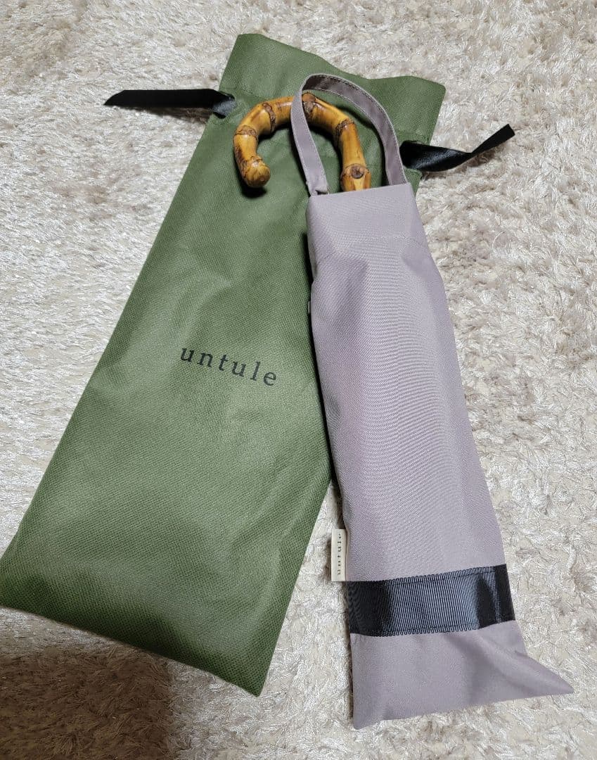 untule アントゥーレ2段2WAY折りたたみ日傘 グレー 未使用