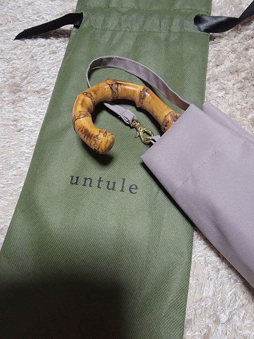 untule アントゥーレ2段2WAY折りたたみ日傘 グレー 未使用