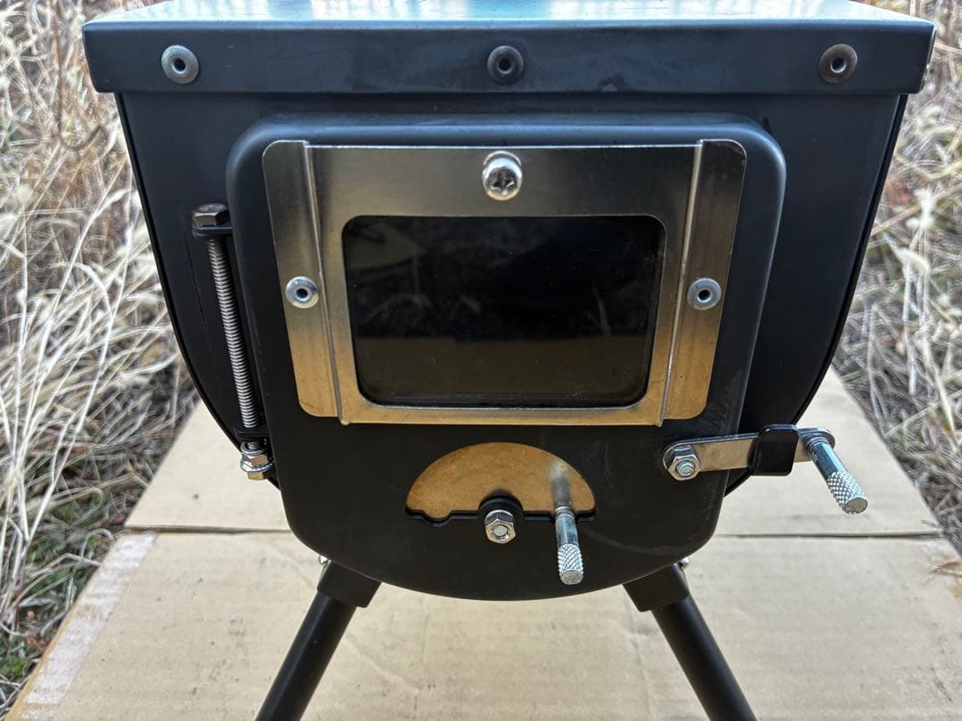 BUNDOK BD-501 薪 ストーブ (延長煙突2本煙突ガード、収納袋付)