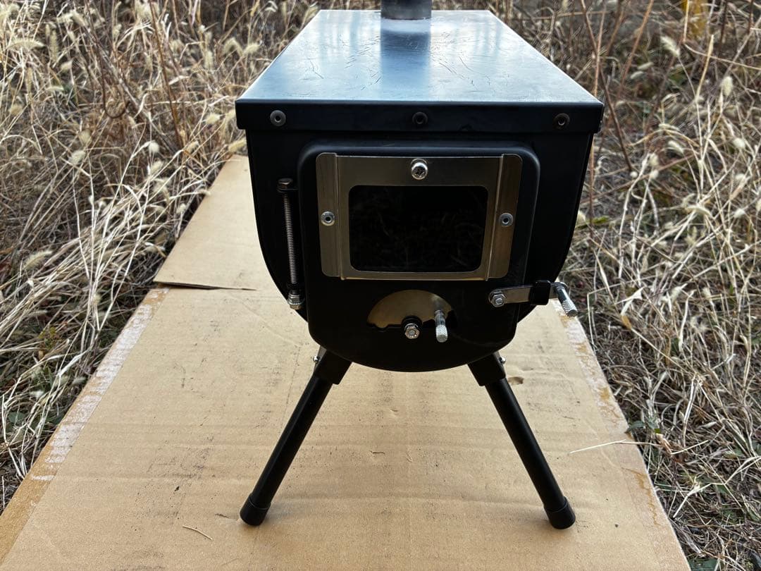 BUNDOK BD-501 薪 ストーブ (延長煙突2本煙突ガード、収納袋付)