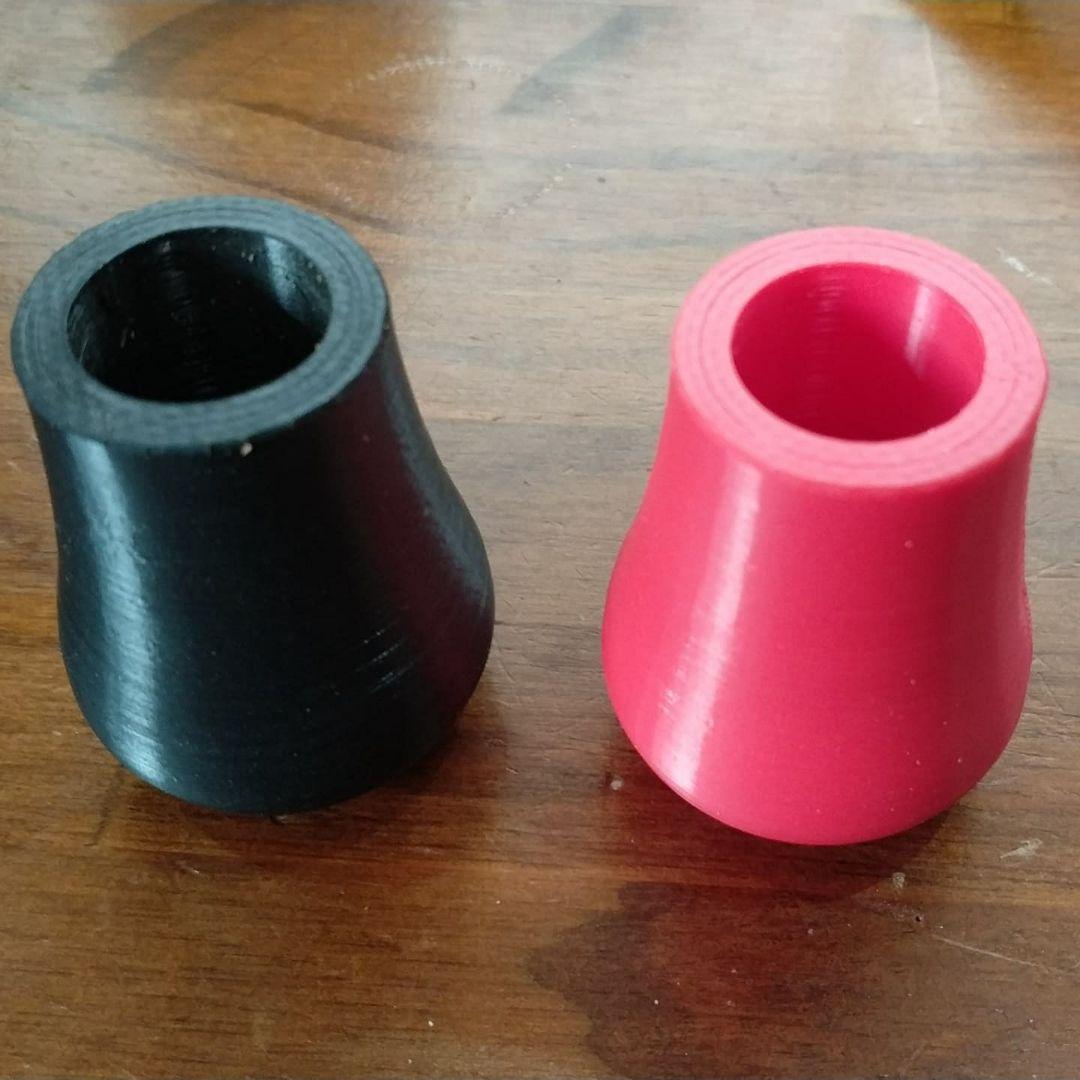 ハンドメイドノブ　TPR（ラバー素材）タイプB6　ライトブラウン2個