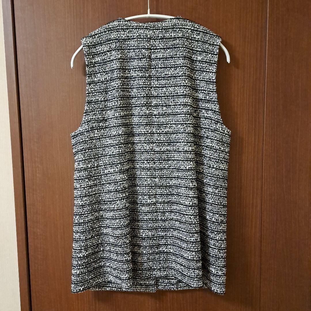 【2点セット／UVケア】ツイードジレ＆ボウタイブラウス カセット服