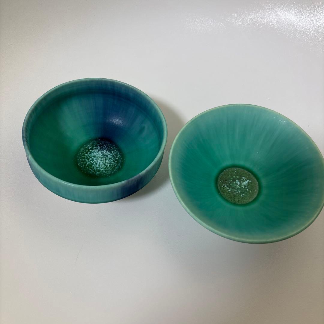 岩崎龍二 鉢ブルー　2点