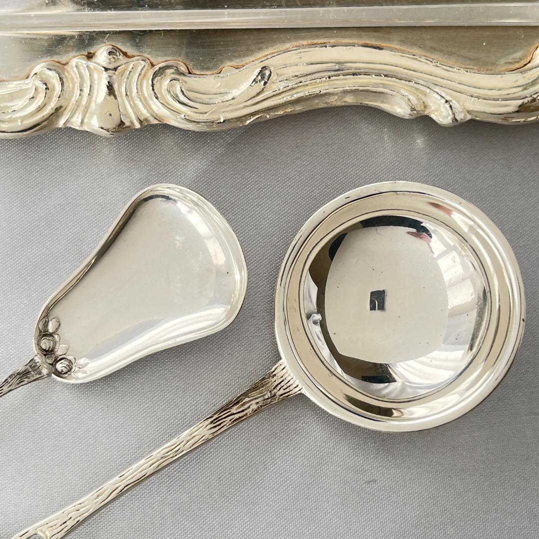 【ANTIKO】 薔薇のクリームスプーン / シュガースプーン【純銀】