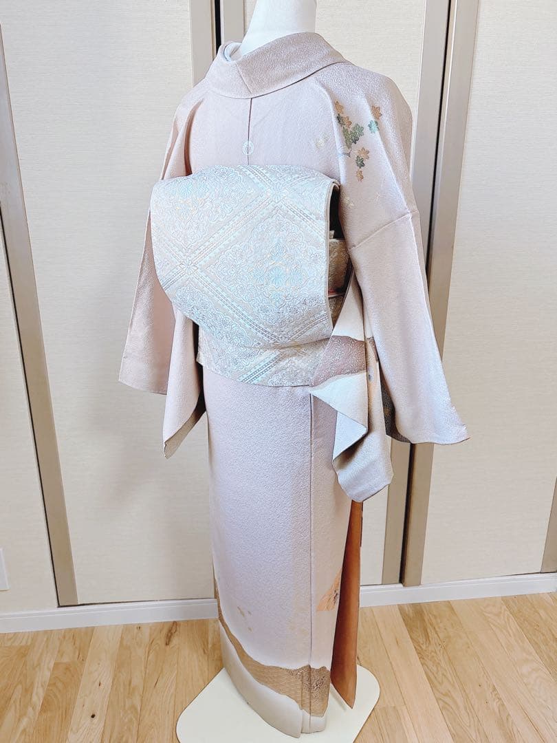 極美品　正絹　訪問着　フルセット　裄67 L 卒業式入学式　袋帯　トール　一つ紋