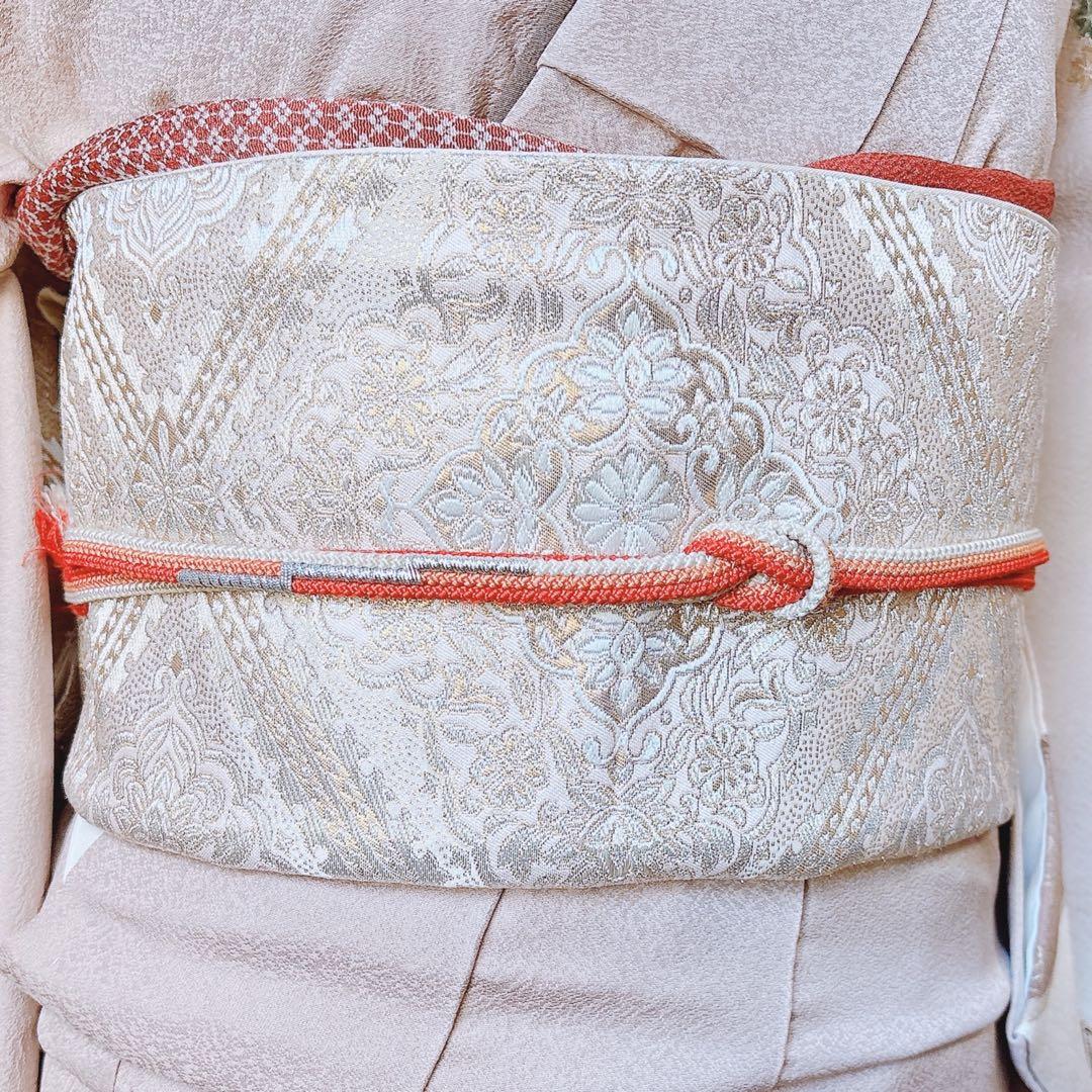 極美品　正絹　訪問着　フルセット　裄67 L 卒業式入学式　袋帯　トール　一つ紋