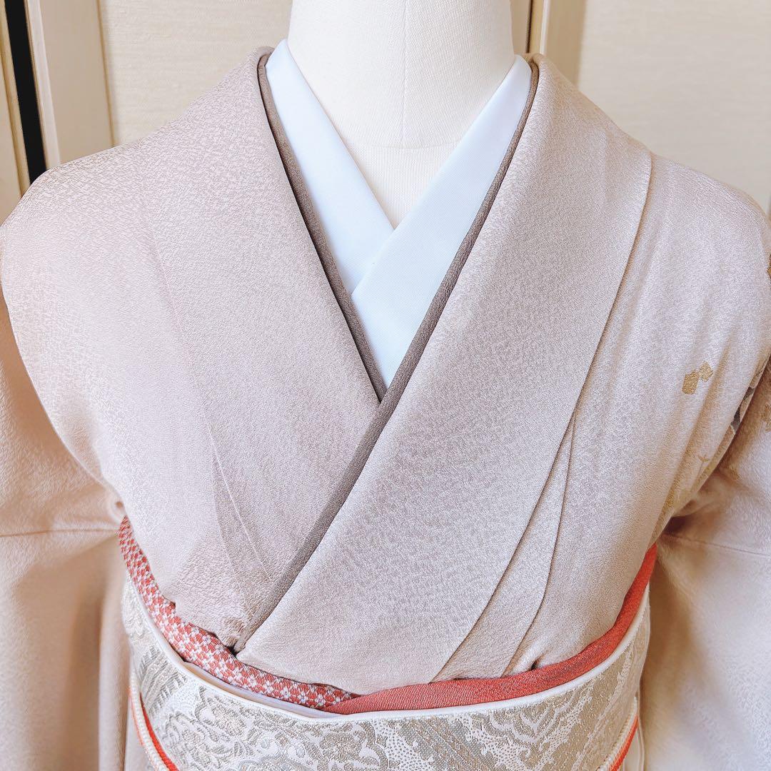 極美品　正絹　訪問着　フルセット　裄67 L 卒業式入学式　袋帯　トール　一つ紋
