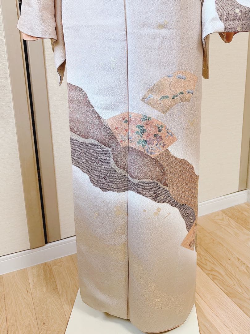 極美品　正絹　訪問着　フルセット　裄67 L 卒業式入学式　袋帯　トール　一つ紋