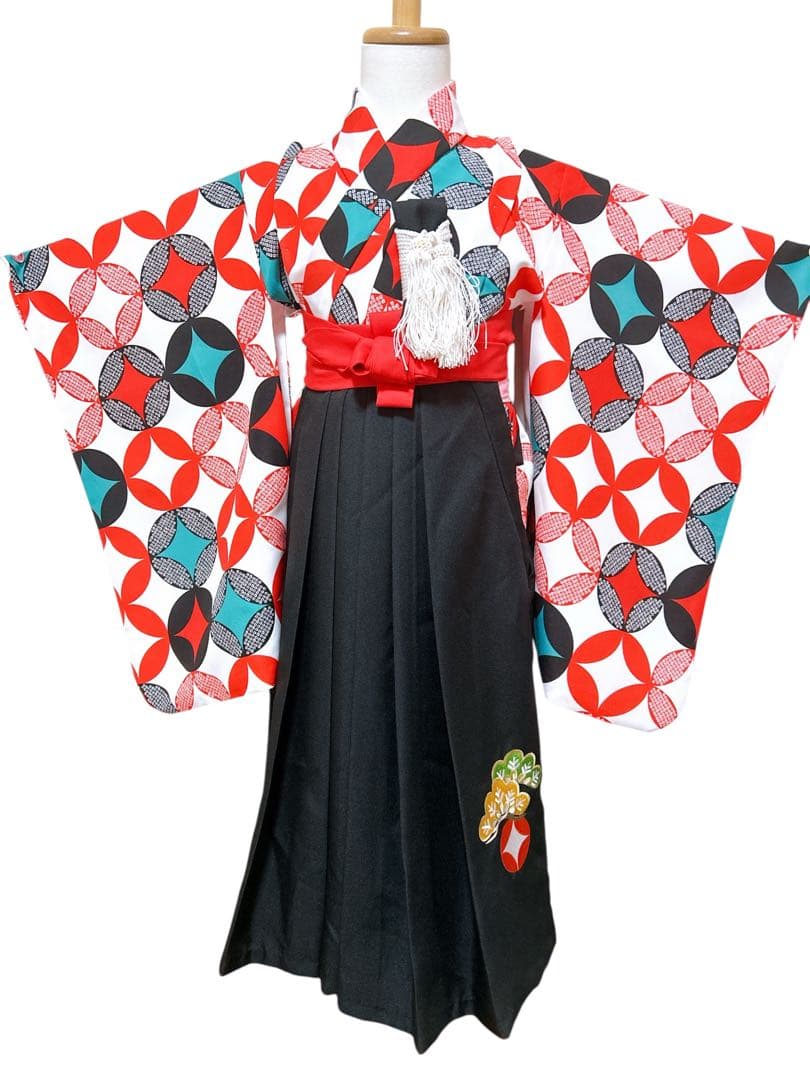 川栄李奈プロデュース着物♡七五三　5歳　男の子　フルセット　一式　黒　赤