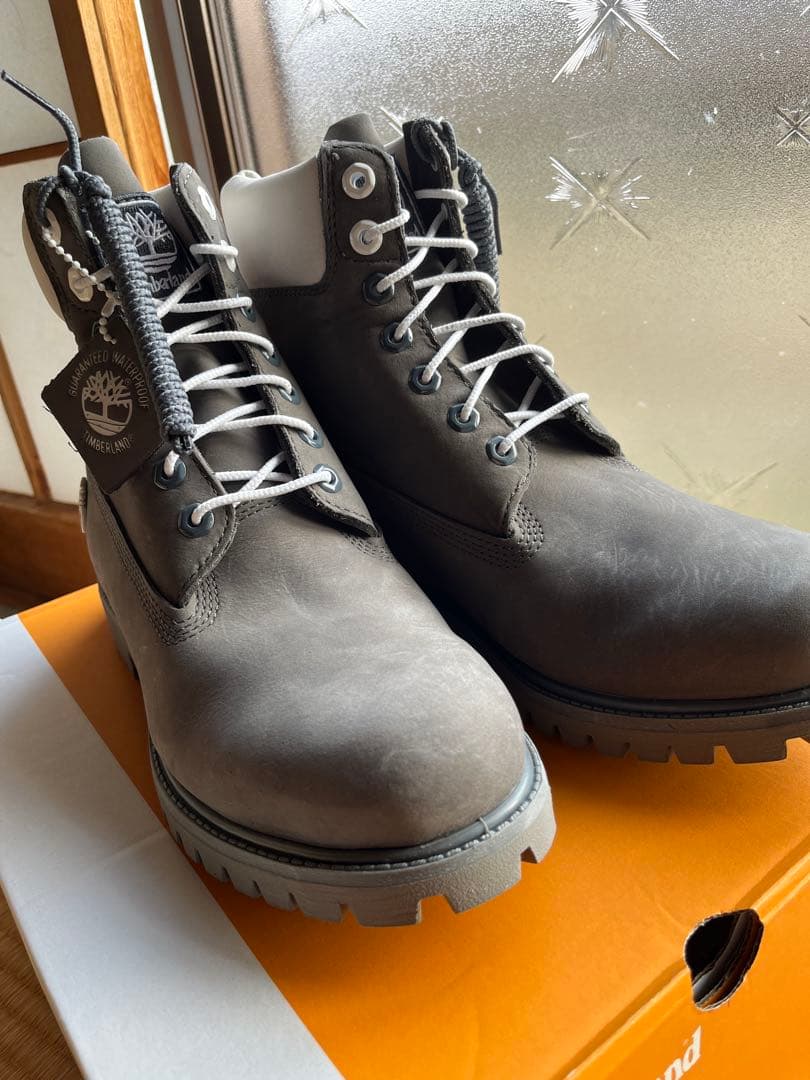 Timberland 防水 グレー ハイカットブーツ