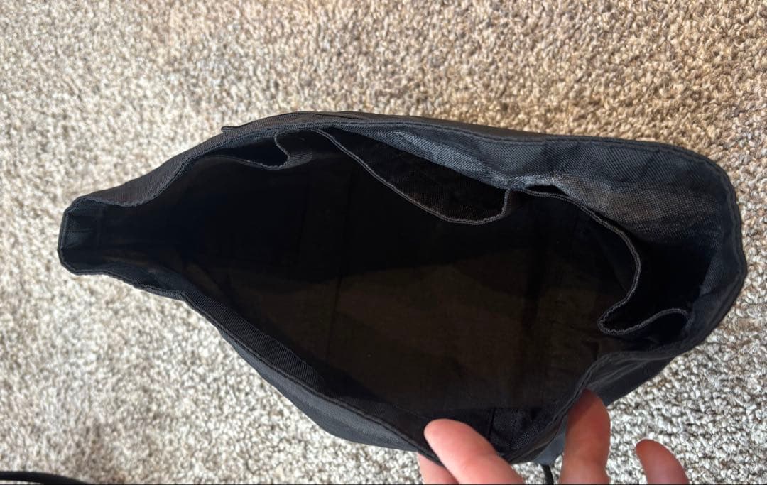 エルベシャプリエ　ビッグポシェット　黒　グリーンレーベル　インナーバッグ、底板付