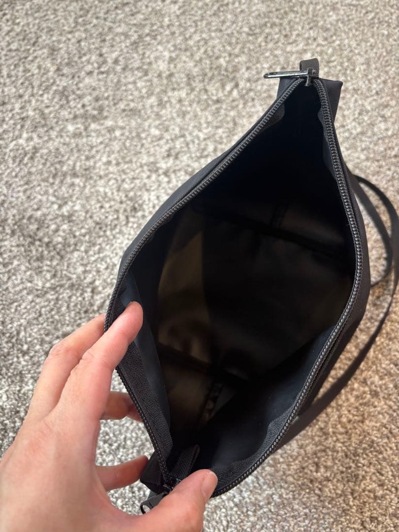 エルベシャプリエ　ビッグポシェット　黒　グリーンレーベル　インナーバッグ、底板付