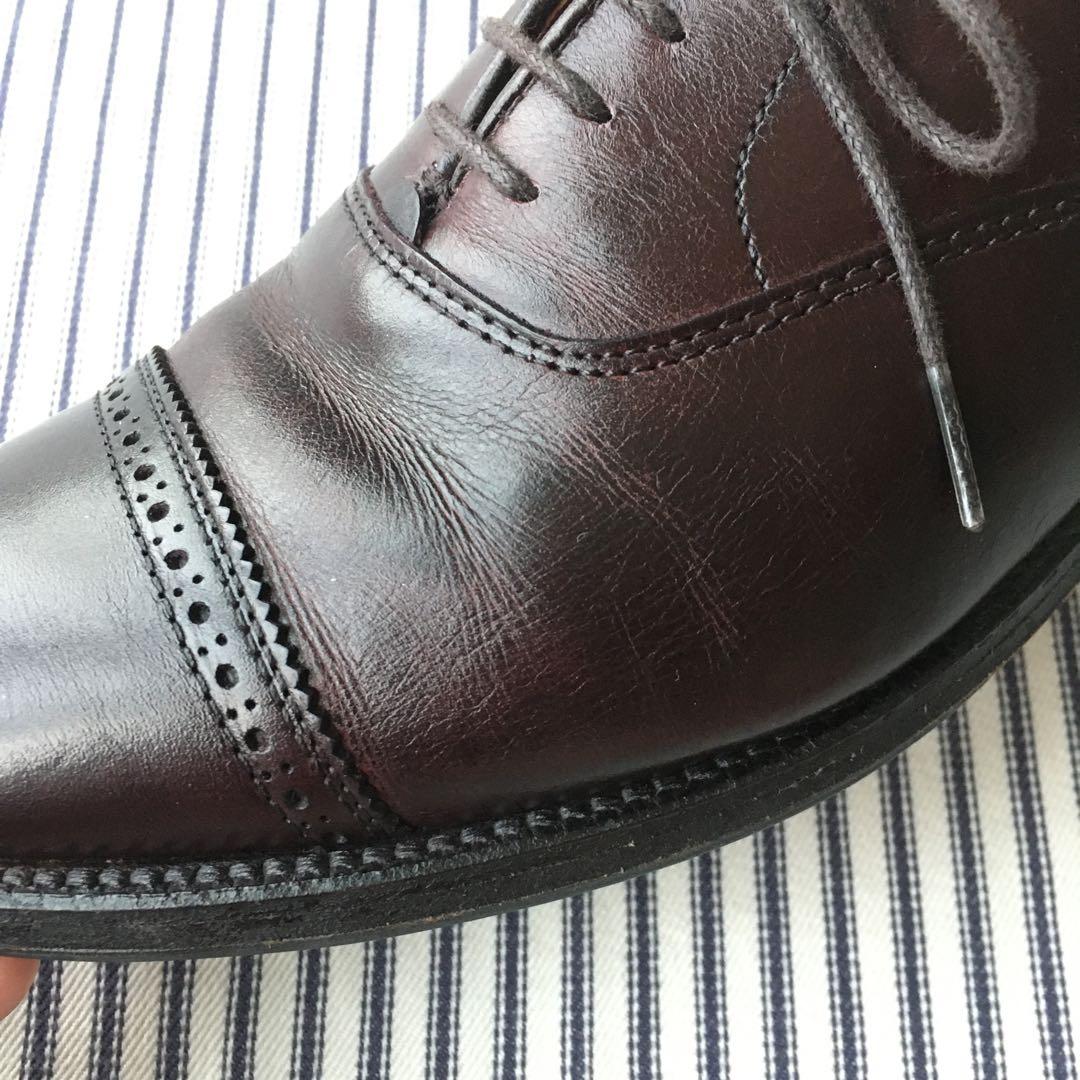 オールデン パンチドキャップトゥ 8 バーガンディー