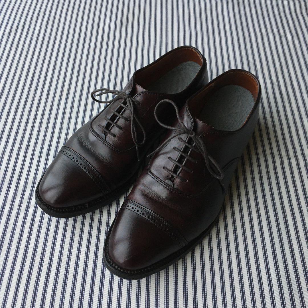 オールデン パンチドキャップトゥ 8 バーガンディー