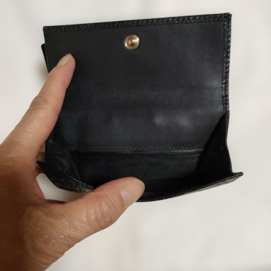 GUCCI ブラックレザー 二つ折り財布