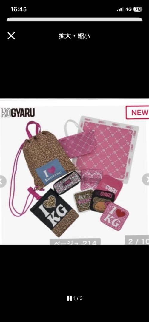 KOGYARU ヒョウ柄キッズファッション小物セット