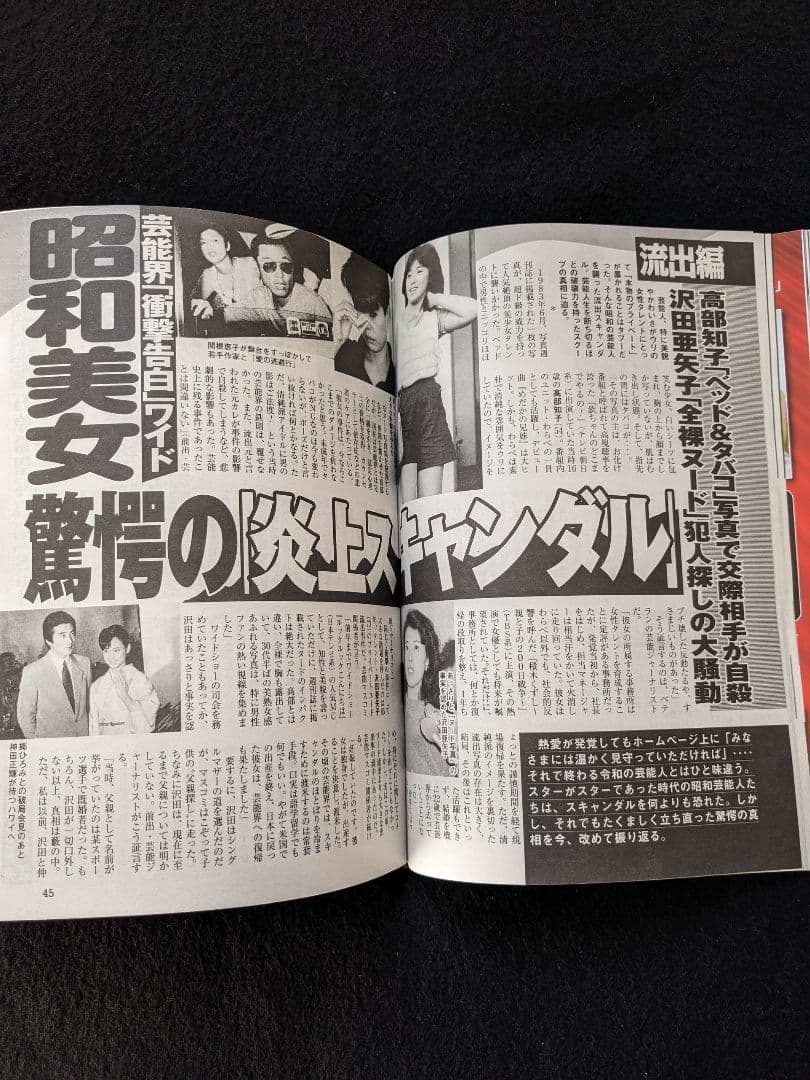 週刊アサヒ芸能　つばさ舞　長澤まさみ　高部知子　松田聖子　ミスコン　新人アナ