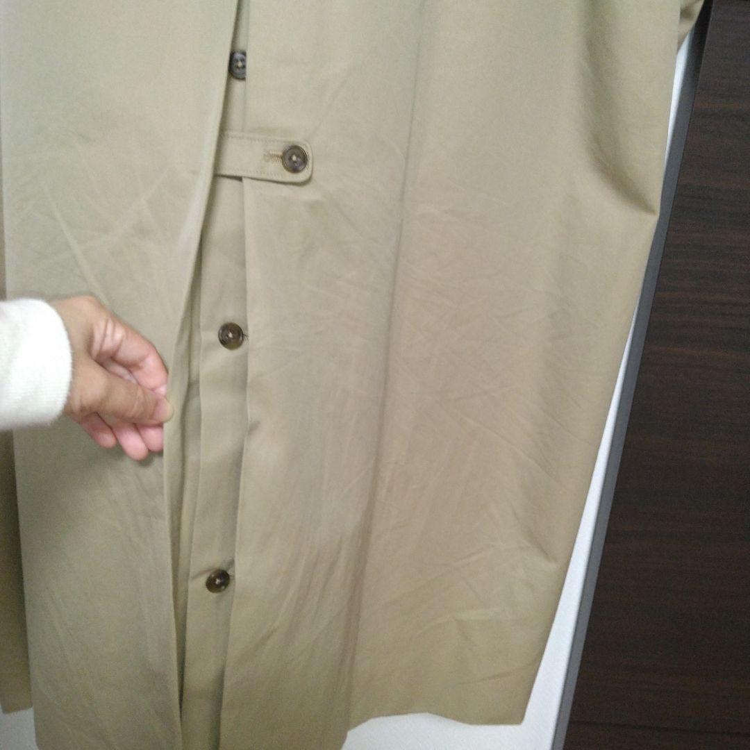 グランマ ママ ドーター コットン ギャバジン ラウンドカラー トレンチコート