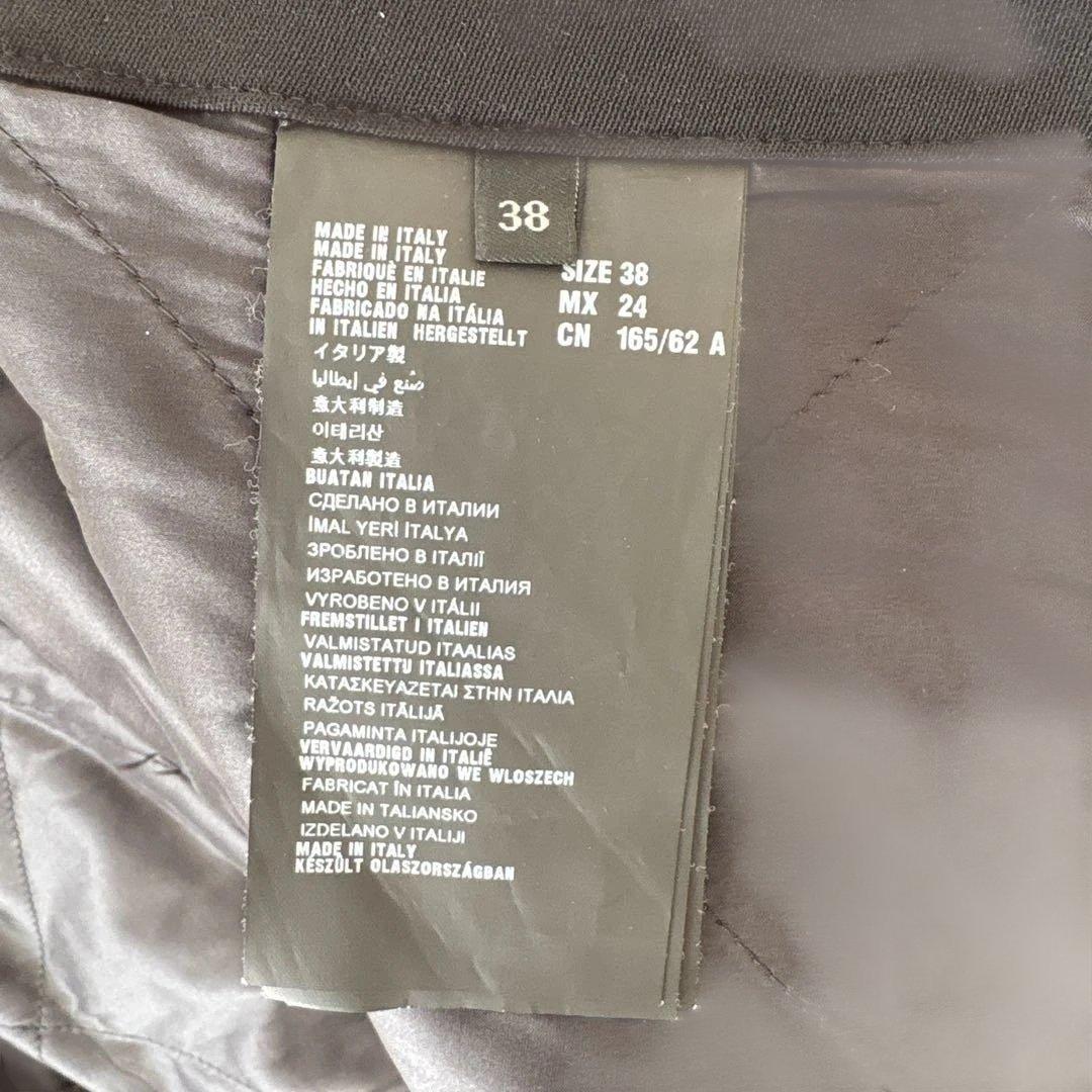 PRADA プラダ ラップスカート サイドボタン ブラック 38 裏地あり