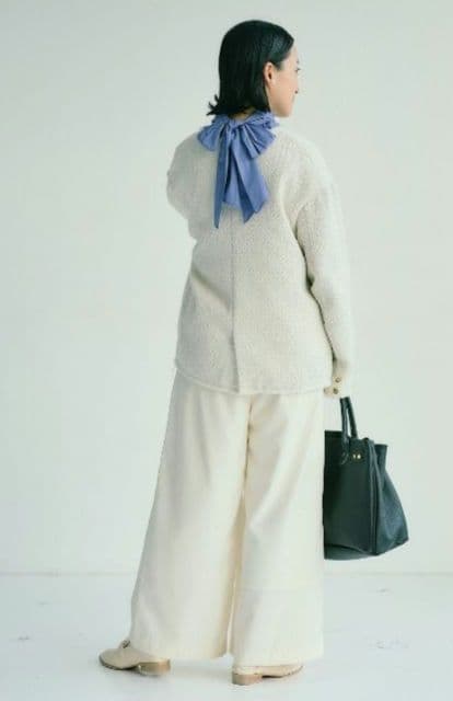 PUAL CE CIN リングツイードノーカラージャケット