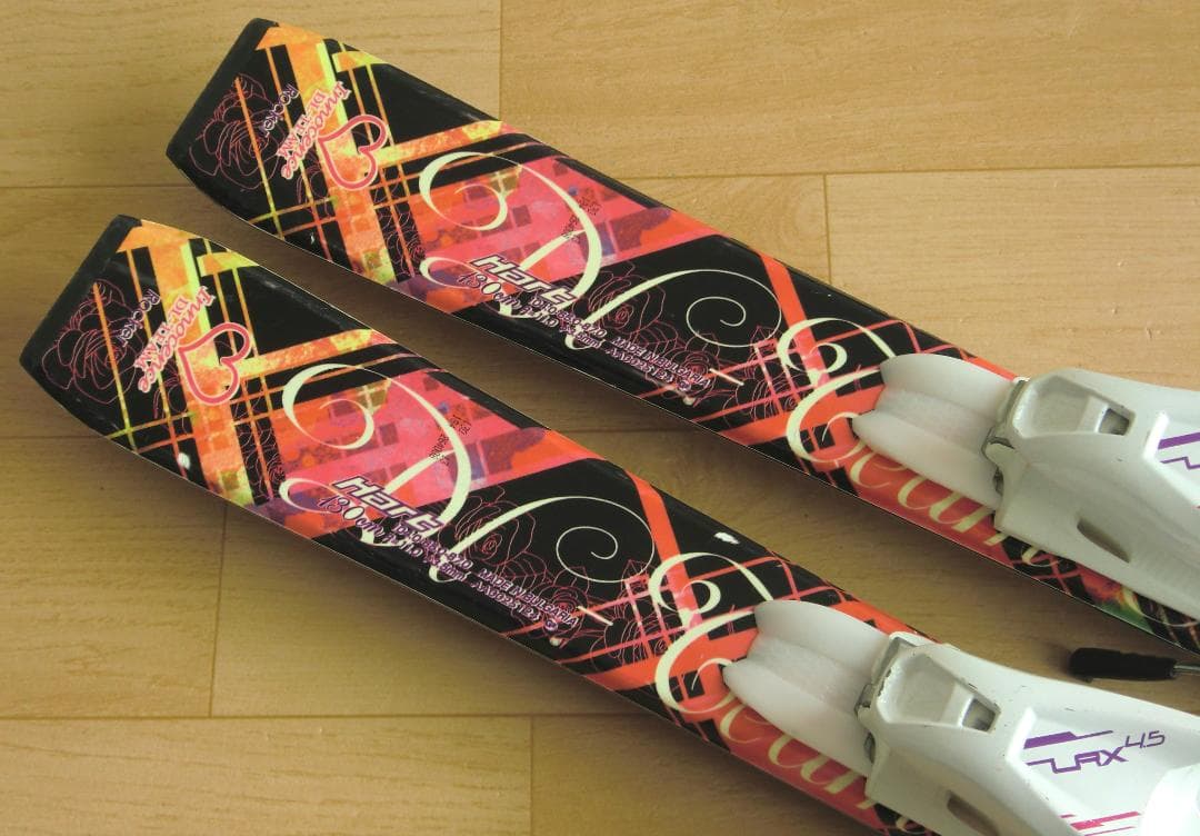 ■■送料無料■ハート■子供用スキーセット■板130/靴23■WAX済■女の子■■