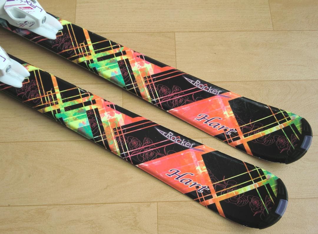 ■■送料無料■ハート■子供用スキーセット■板130/靴23■WAX済■女の子■■