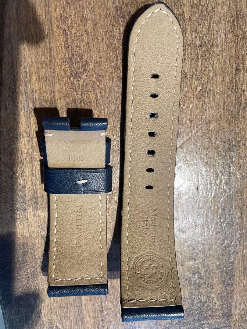 パネライ✴︎レザーベルト青カーフ