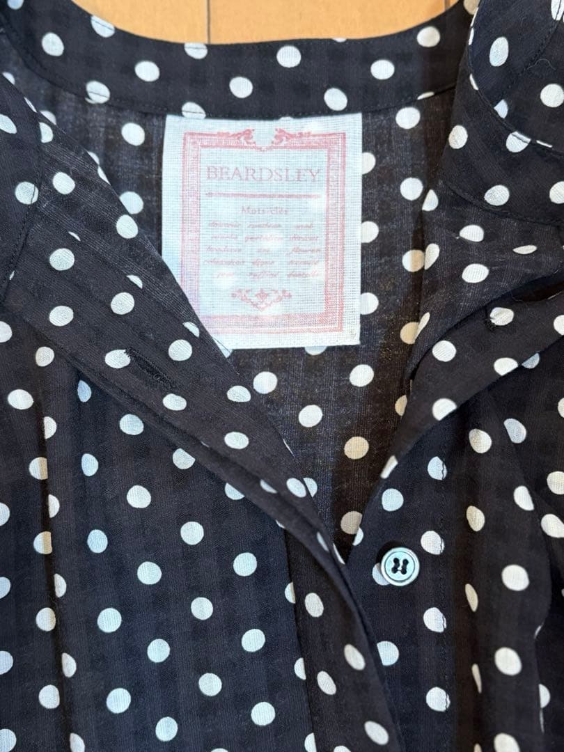 【新品・未使用】BEARDSLEY ドットギャザー　ワンピース　サイズ0
