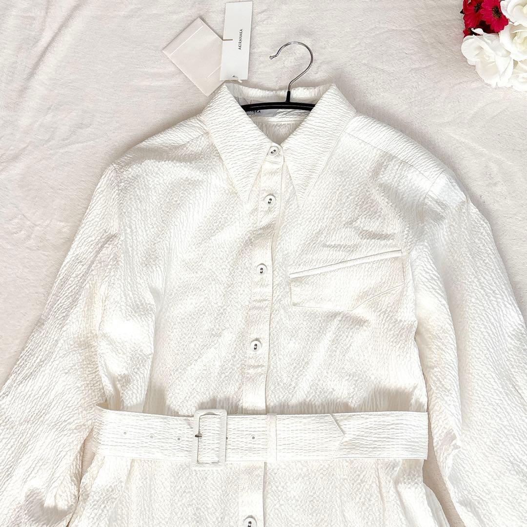 AKIRANAKA アキラナカ ロングシャツワンピース 白 日本製 2 M 美品