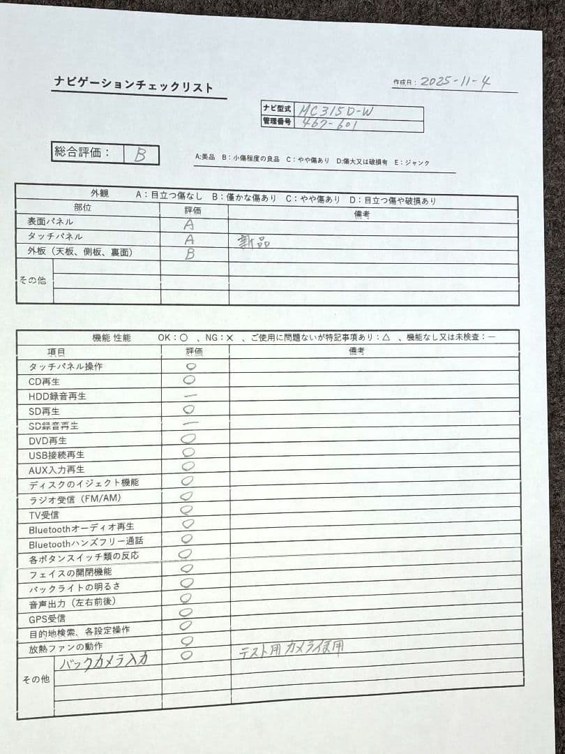 2018年版地図・タッチ新品★日産 MC315D-W BT対応・地デジ★動作良好