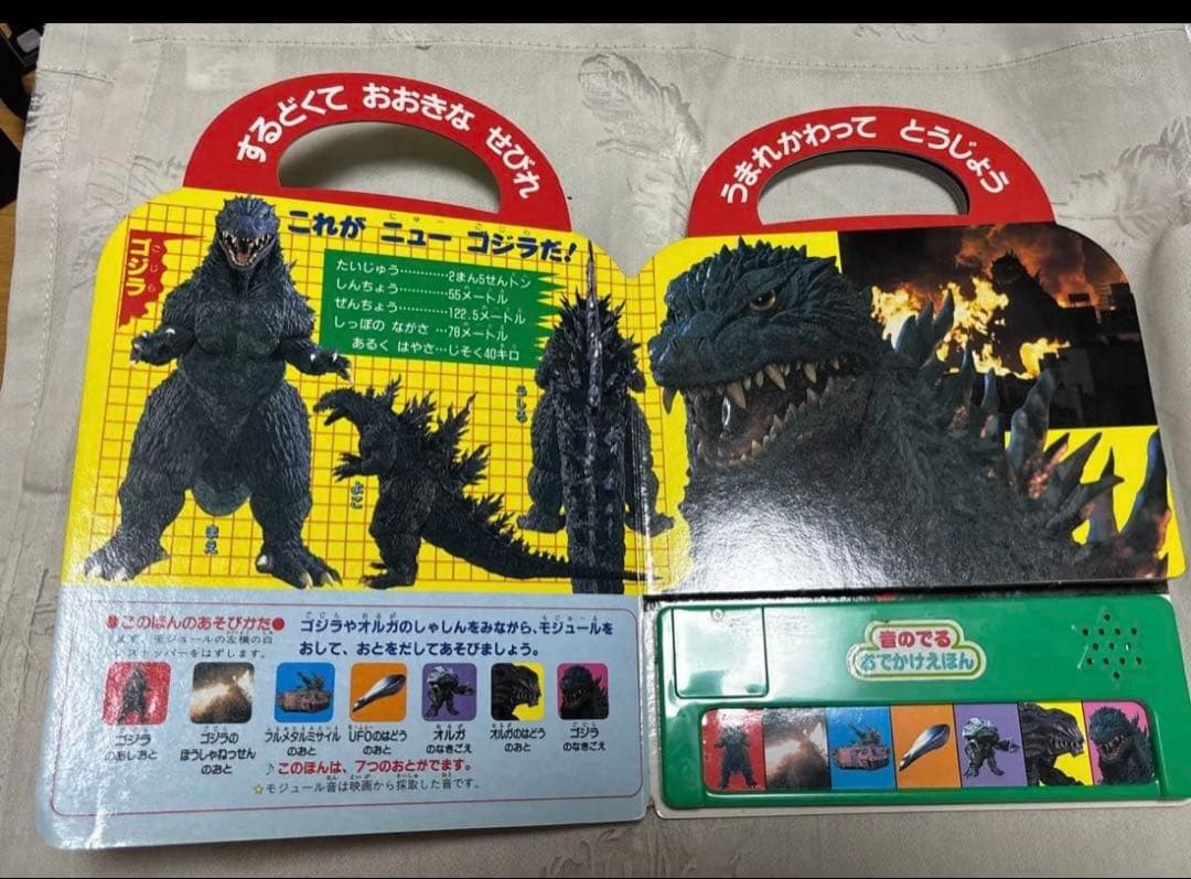 【レア】 希少 ゴジラ 2000 ミレニアム音のでる おでかけえほん