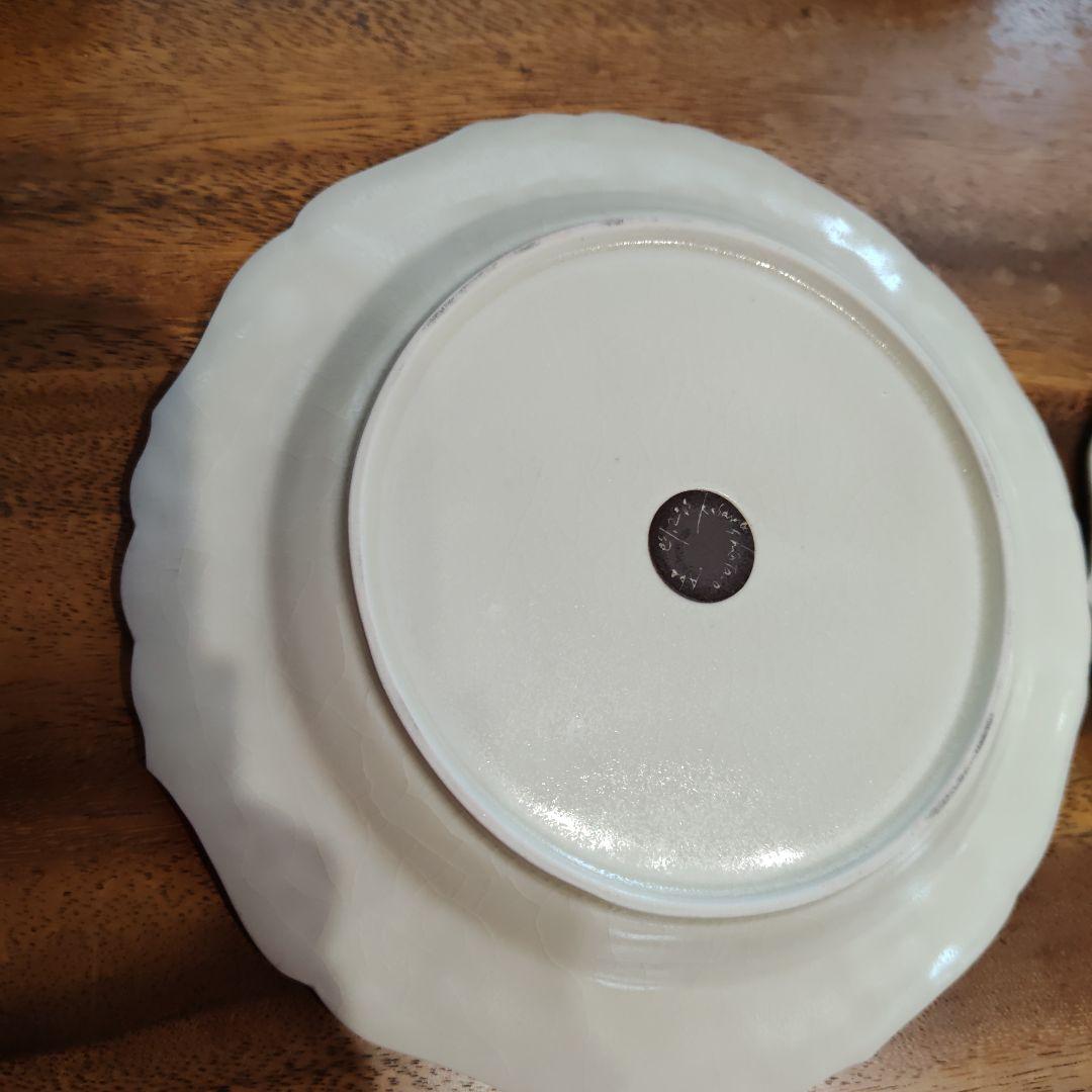 阿部慎太朗 7.5寸お花レリーフ皿 2枚セット