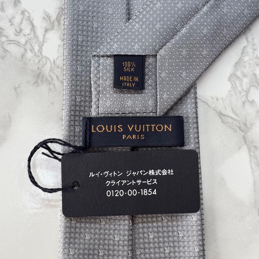 ✨新品未使用✨ 現行 LOUISVUITTON ネクタイ シルク100% LV柄