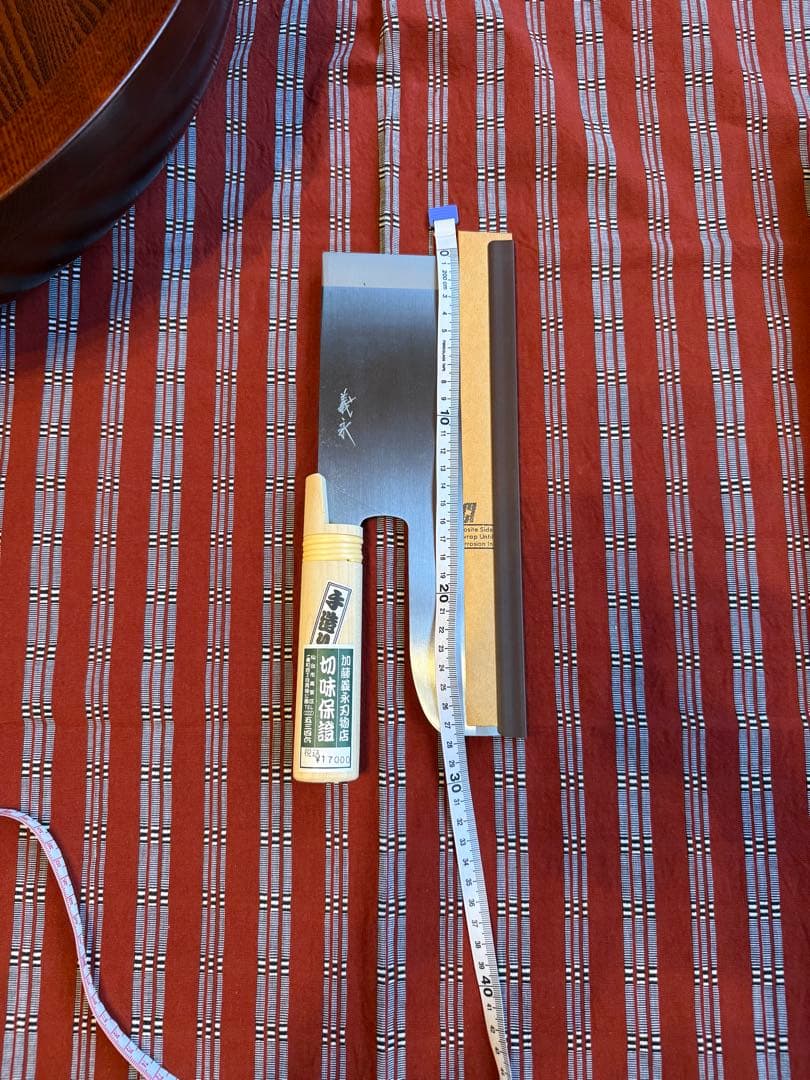 木製ボウルとそば切り包丁セット