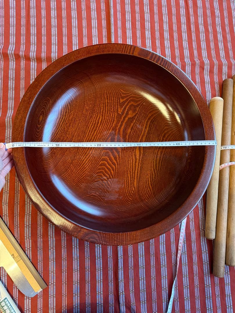 木製ボウルとそば切り包丁セット