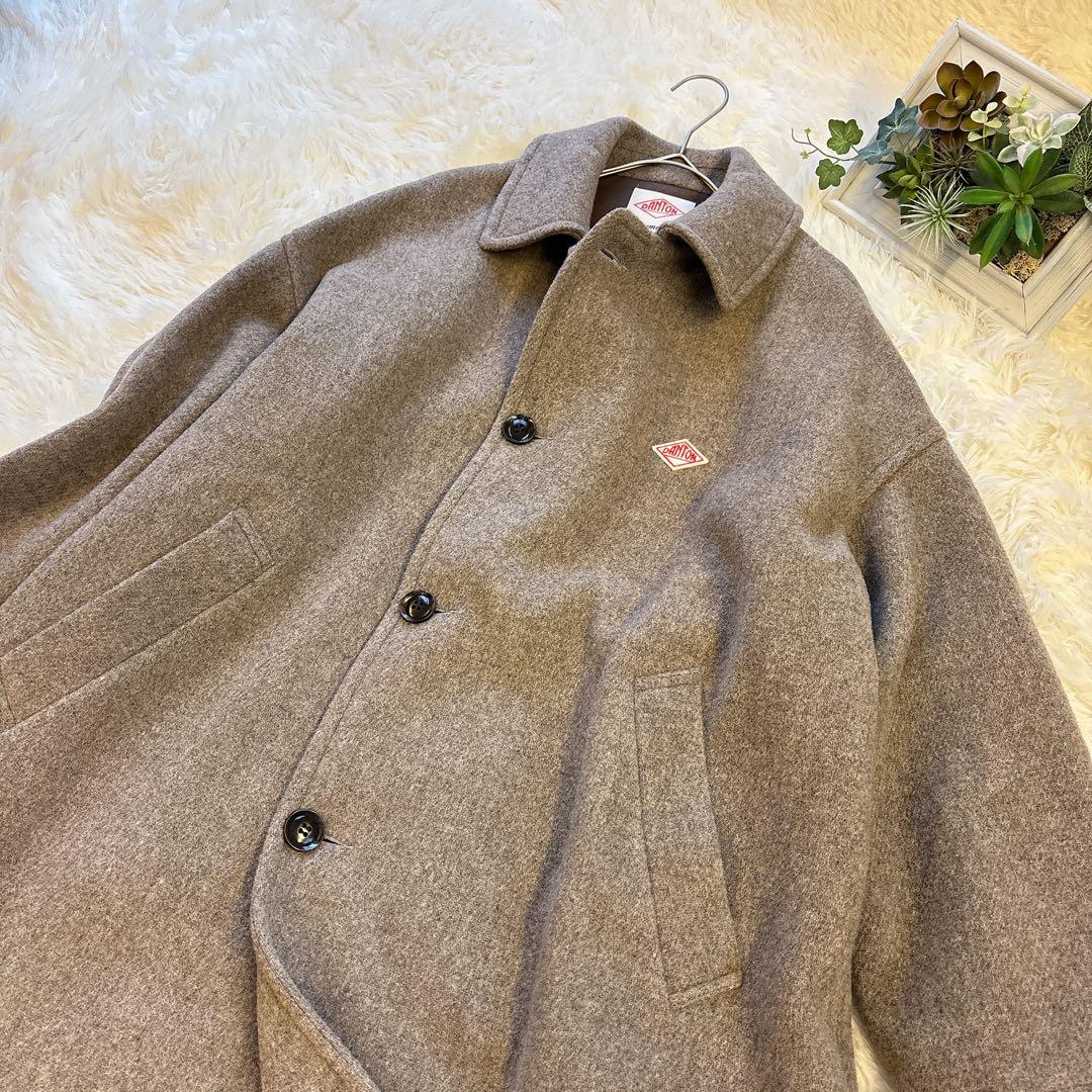 【極美品】DANTON ウール ライト パイル ステンカラー ロングコート