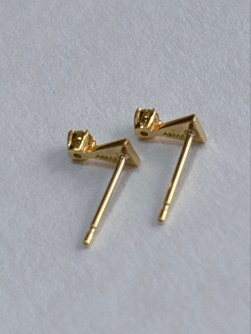 【AHKAH 】 K18 ダイヤ　ピアス