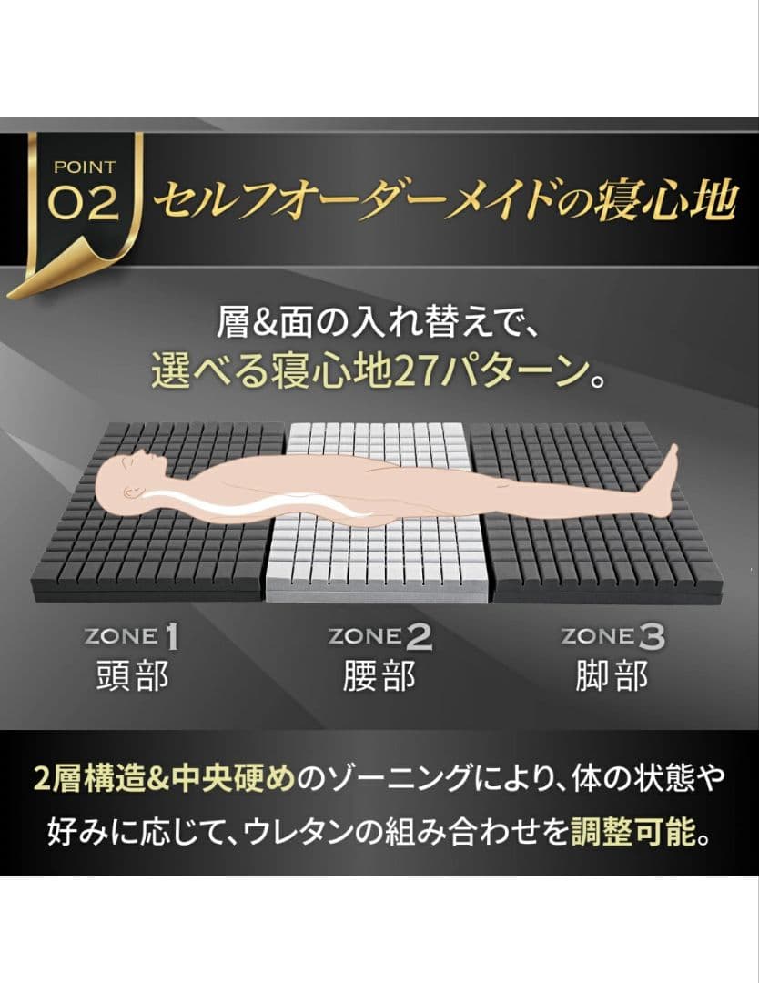 専用です！GOKUMIN 三つ折り　高反発マットレス セミダブル 10cm