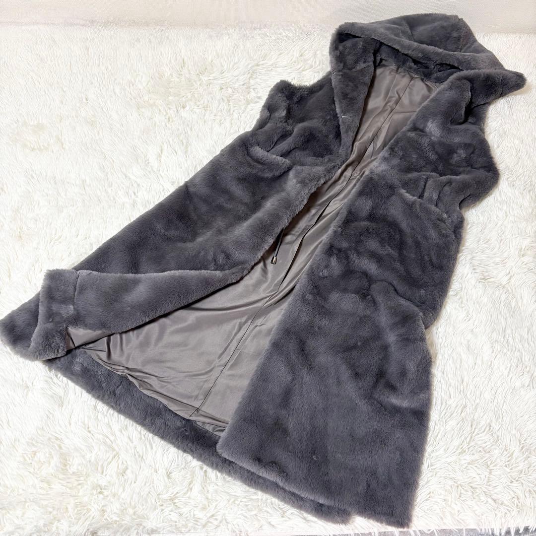 未使用級✨カワイイ CAWAII 憧れの ファーベスト グレー