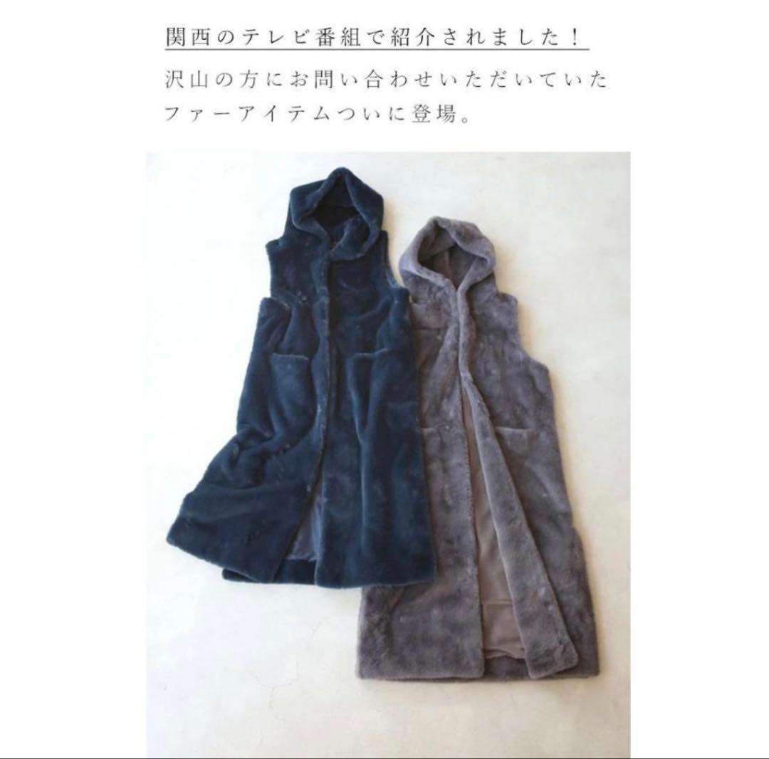 未使用級✨カワイイ CAWAII 憧れの ファーベスト グレー