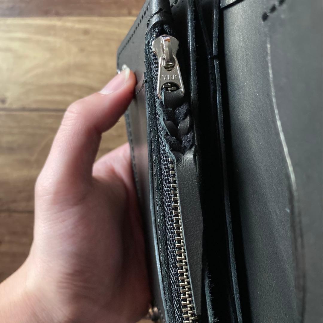 【お札を折らずに収納】トラッカーウォレット150（ミドル）3層【受注生産】