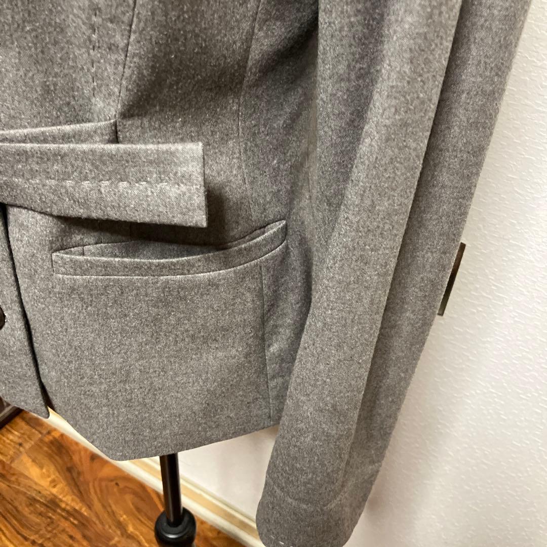 【AGNONA】茶色系ミックス・テーラードステンカラーツーウェイ✨44超美品✨