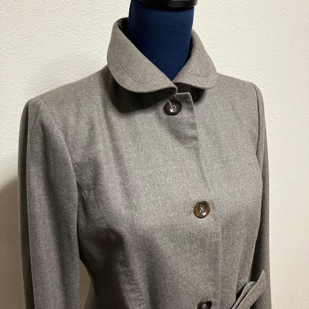 【AGNONA】茶色系ミックス・テーラードステンカラーツーウェイ✨44超美品✨