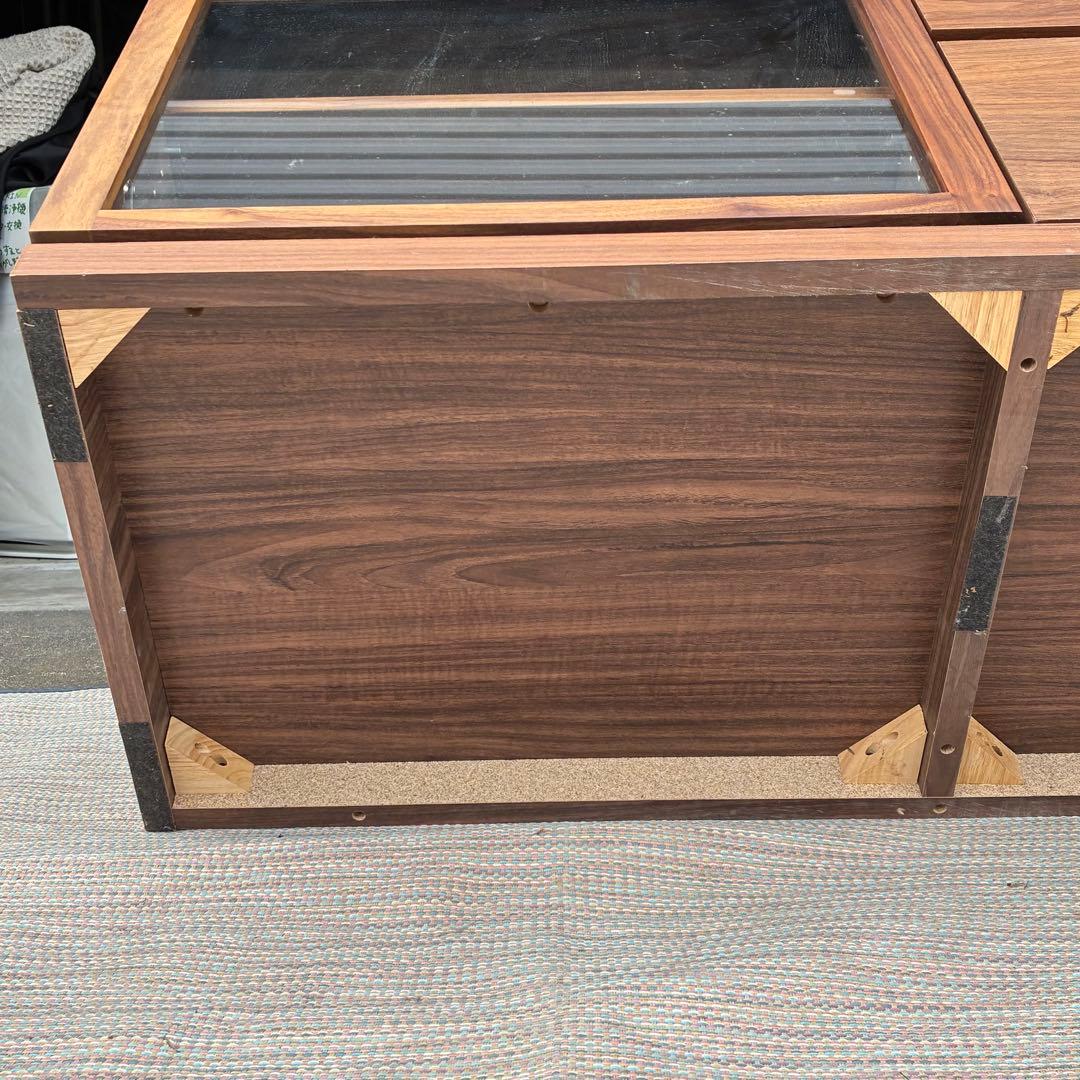 【送料込】無印良品　木製ＡＶラック　テレビ台　ウォールナット材　幅110cm