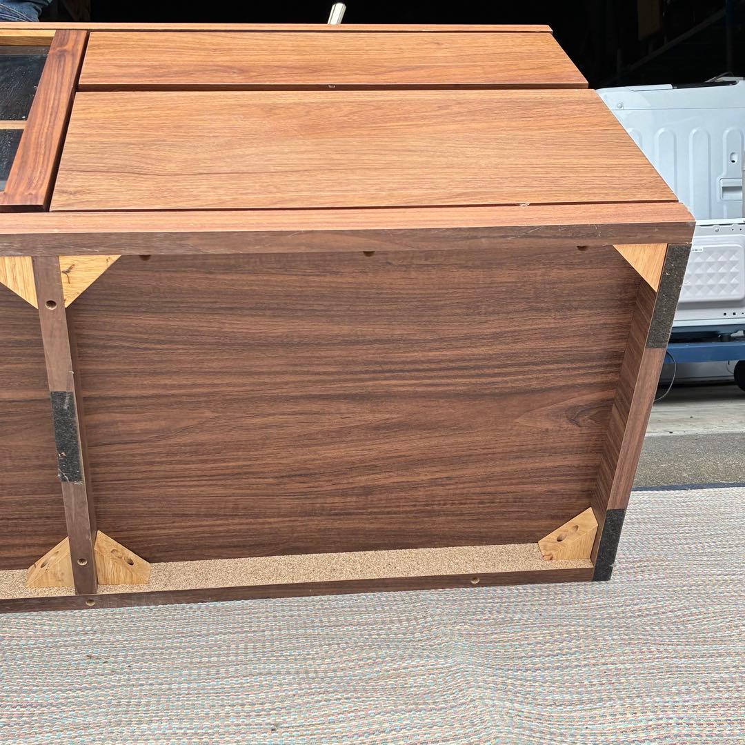 【送料込】無印良品　木製ＡＶラック　テレビ台　ウォールナット材　幅110cm