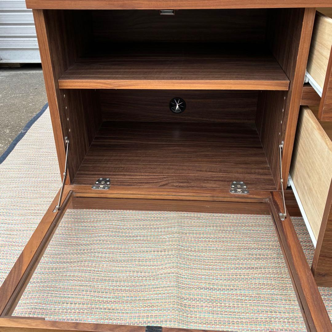 【送料込】無印良品　木製ＡＶラック　テレビ台　ウォールナット材　幅110cm