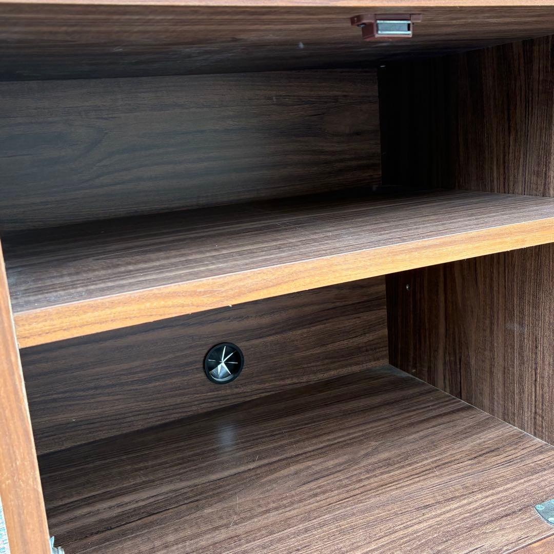 【送料込】無印良品　木製ＡＶラック　テレビ台　ウォールナット材　幅110cm