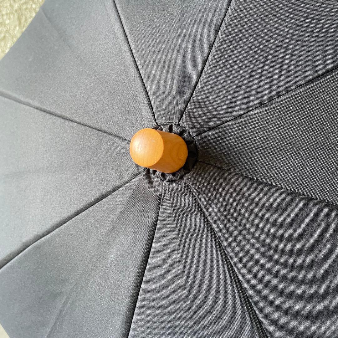 【サンバリア100】 2段 折りたたみ日傘 無地 黒