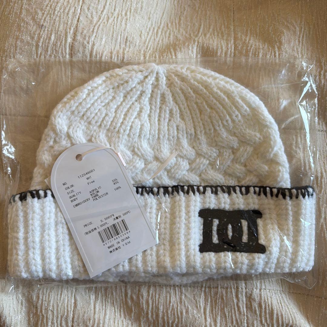 値下げ不可！ Darich DDロゴバスケットニットビーニー WHT 白